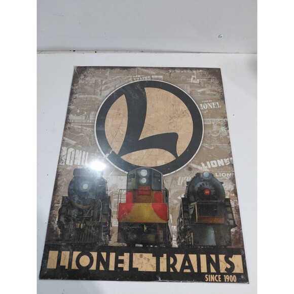 New Lionel Trains Since 1900 16x12" Metal Model Railroad Sign - Picture 1 of 5